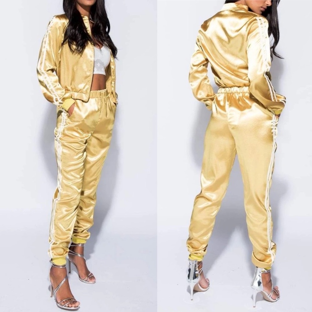 2 piece satin set